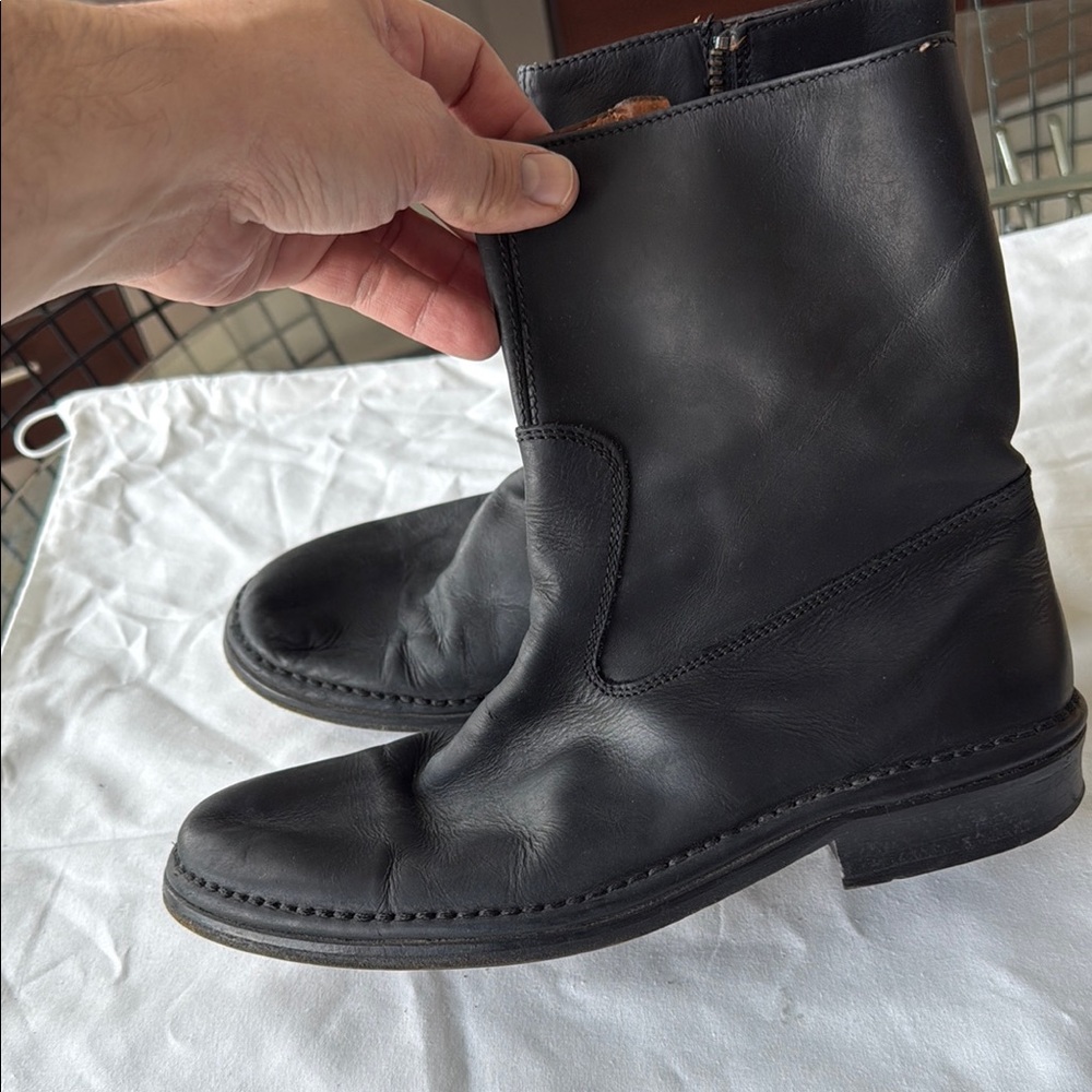 John Varvatos Made in Italy Men's Black Leather Boots